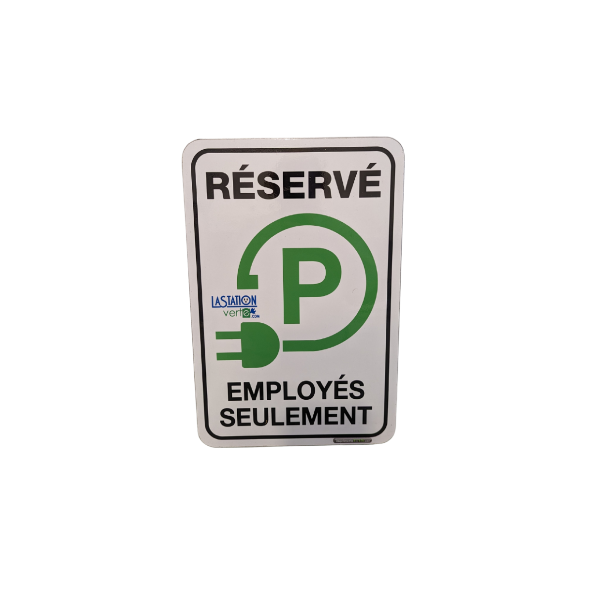 Plaque de stationnement Réservé ''Employés seulement''